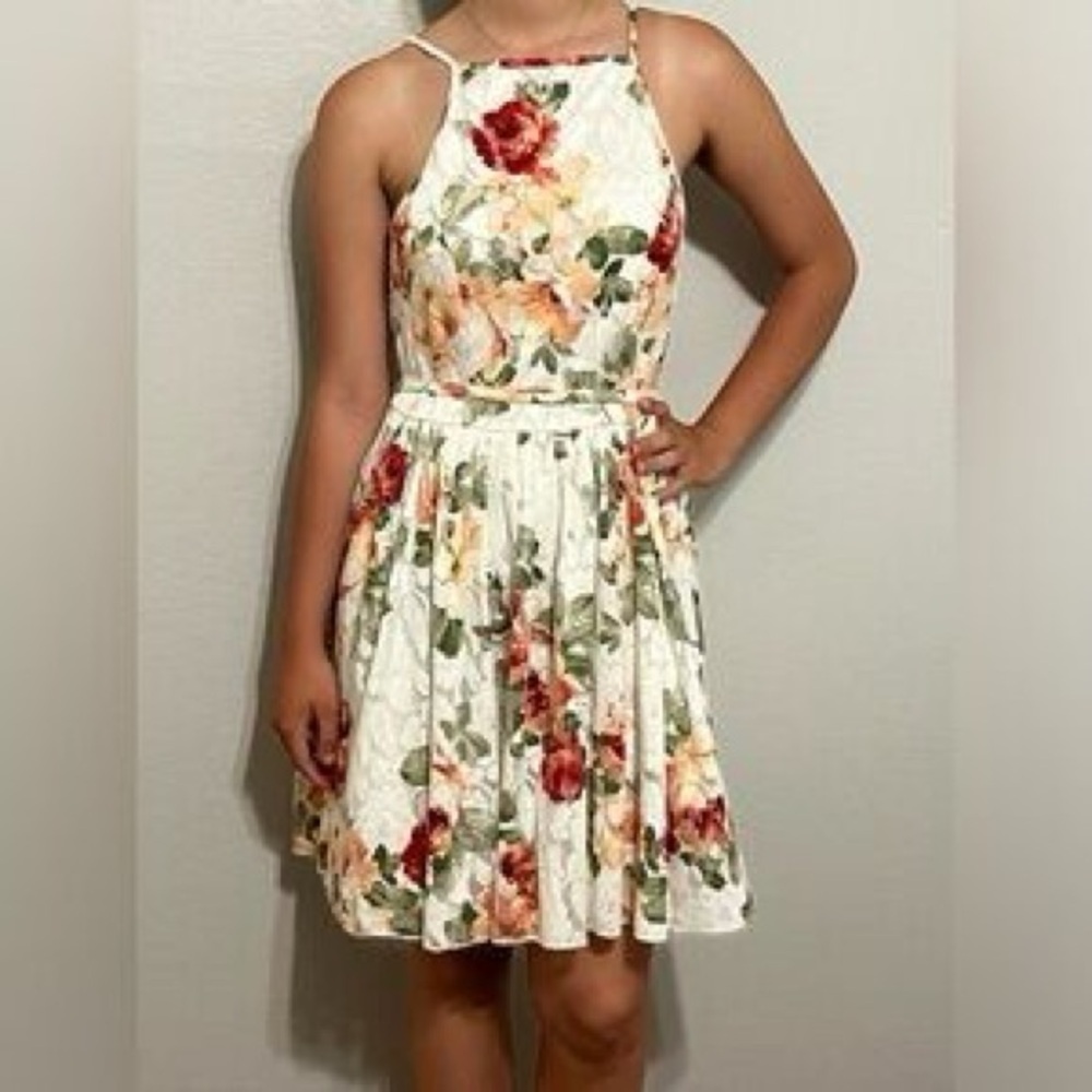 NWT Bailey blue Floral Halter Dress